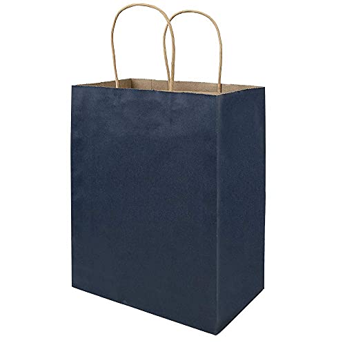 Bagmad Brown&Color Each 100 8X4.75X10 Inch Plain Medium Paper Bags With Handles Bulk thumb #3