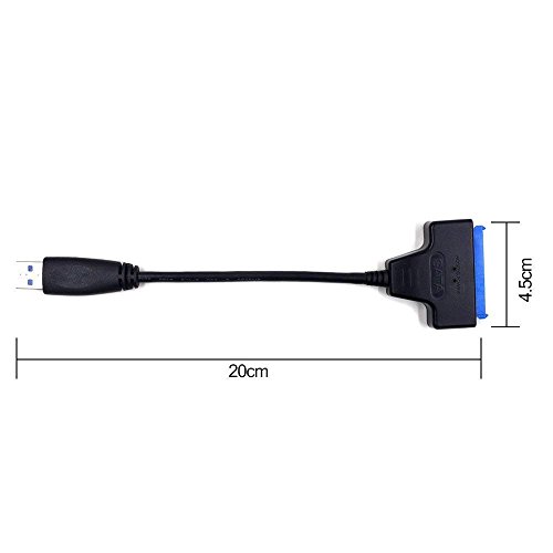 Cable Adaptador USB 3.0 a SATA 20 cm para SSD/HDD 2.5" miniatura 5