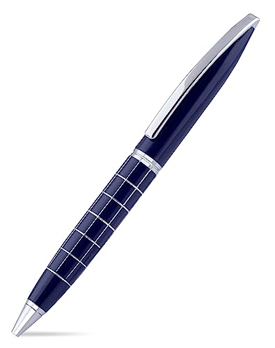 Image of amazon basics Premium Ballpoint Pen with Case for Office, Home and Gifting (Blue Body, Blue Ink)