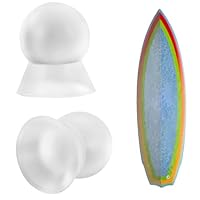 BOXOB 2stk Surfboard Wachs-Entferner Werkzeug, Ergonomisch Surfwachs Schaber Effektives Surfzubehör für Schnelle Reinigung von Klebrigen Unebenheiten Geschenk für Surfer (Transparent)