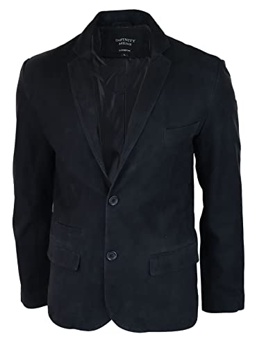 TruClothing Mens Genuine Suede Blazer Style Jacket Leather Mens Classic VIntage Smart Casual3