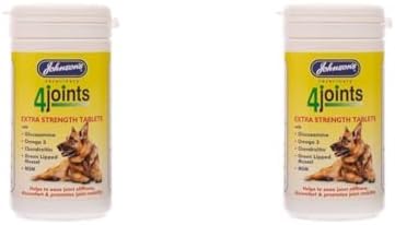 Johnsons Vet 4 Joints Mobility Tablets, Pack of 60, A033, Transparent, 30 Count (Pack of 2)