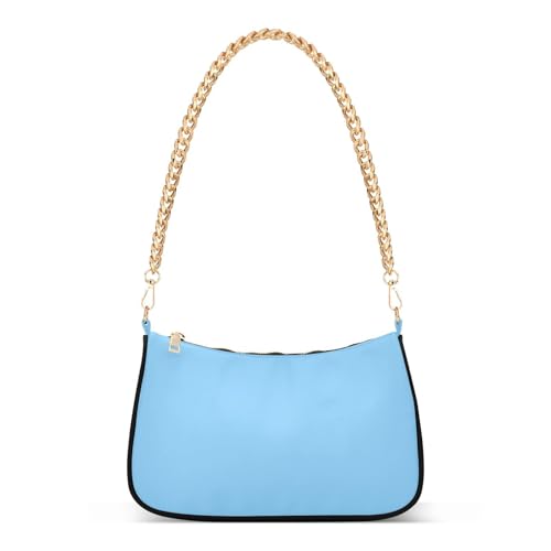 Sac à bandoulière bleu ciel chaîne tendance voyage petit format