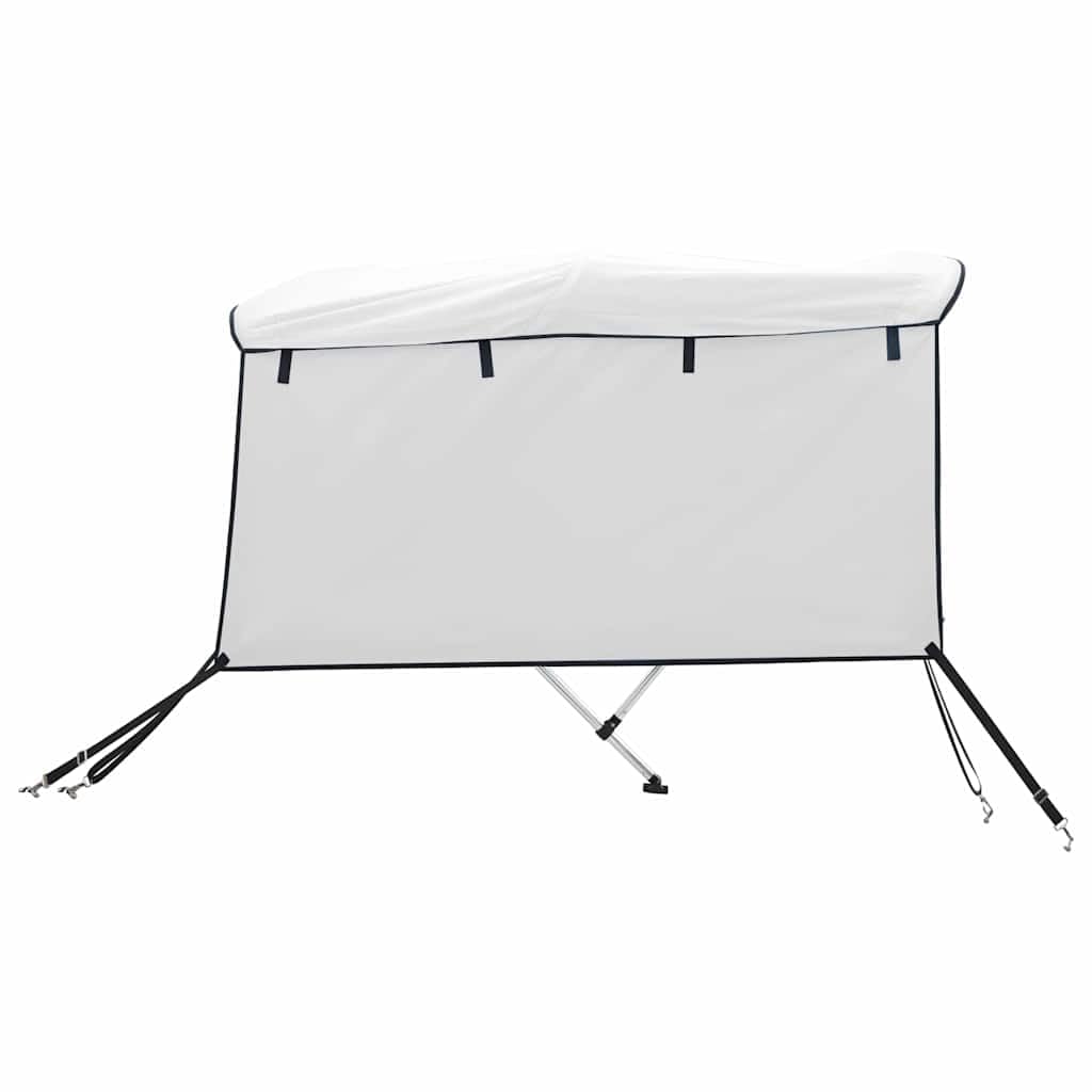 vidaXL Toit Bimini à 3 arceaux parois latérales 183x(137-152) x137 cm