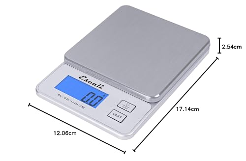 Báscula digital Escali Vera PR2000S de precisión para cocina y repostería de 2 kg, color plata 6