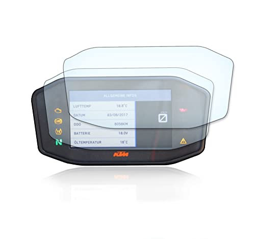 [Lot de 2] Film de protection d'écran pour compteur de vitesse pour KTM Duke 690 / Duke 790 / Duke 1290 2 x Anti-Glare Cover