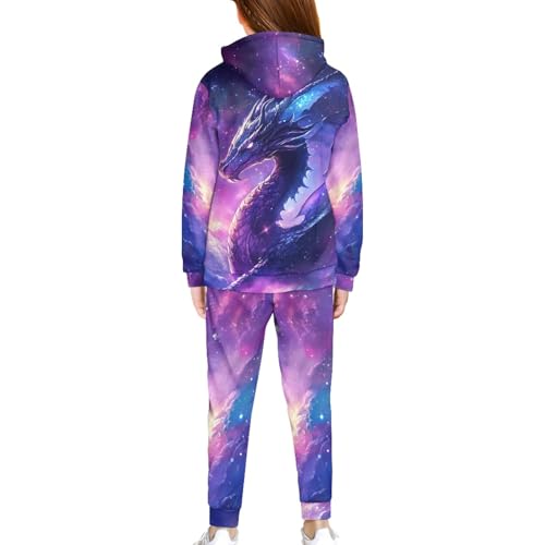 Kids Sweatshirt Set Size 4-12 Casual 2 Pcs Long Sleeve Hoodie Sweatshirt and Sweatpant Sets Kids Tracksuit Set4