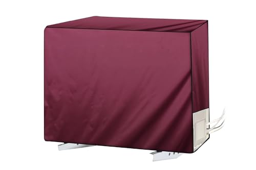 Image of Split AC Cover Outdoor Unit for 1.5 Ton Capacity AC, All Weather Cover /Dustproof /Water Resistant (Maroon, Brown)