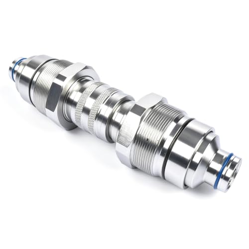 Image of AT406475 AT406474 Hydraulic Flat Face Coupler Male & Female Set 7246799 7246802 Replacement for John Deere 318E 319E Bobcat E32 E34 E35 E42 S130 S150 S185 S250 S450 S550
