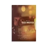 Póster vintage de la película Taxi Driver de 1976 en lienzo, decoración de pared, sala de estar, dormitorio familiar, 40 x 60 cm, estilo sin marco