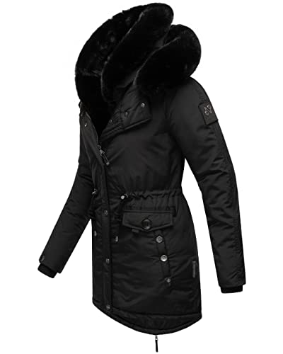 Navahoo Damen Warmer Winterparka mit doppelter Kunstpelz-Kapuze Sweety...