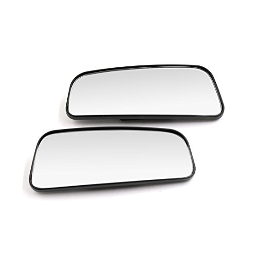 Ruilogod Par de espejo de punto ciego ajustable de ángulo ancho ajustable de 360 grados negro para coche