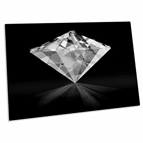 3dRose Large Diamond Illustration Desk Pad Negro L