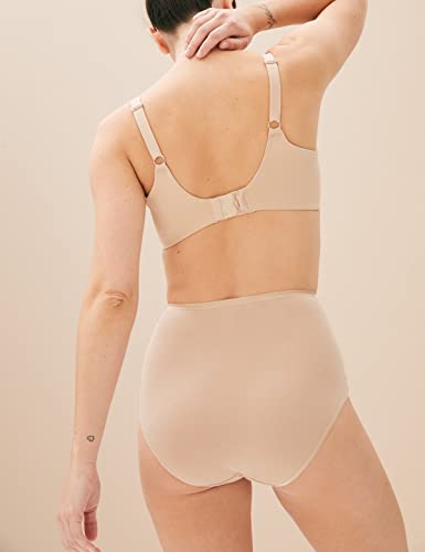 Image of Marks & Spencer Womens Cotton Blend Solid High Rise Full Briefs (Pack of 5)