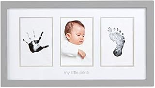 Pearhead Newborn Babyprints Photo Frame and Baby Handprint and Footprint Kit, Baby Shower