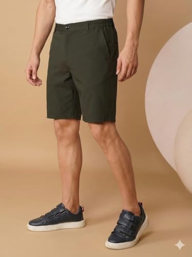 Image of OOMPH! Men's Short for Summer | Stretchable Fabric | Breathable & Lightweight | Casual Lounge Short with Elastic Waistband & Drawstring