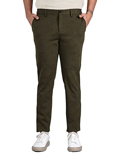 The Pant Project Luxurious, Stretchy Casual Pants for Men, Stylish, Fashionable Slim-Fit Men's Pants for Office or Party, With Expandable Waist and 4-Way Stretch