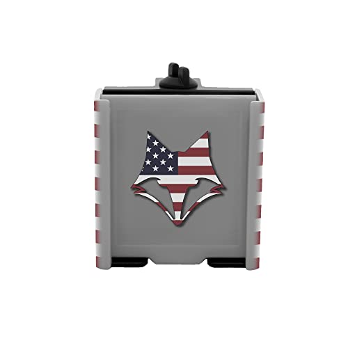Image of DESERT FOX GOLF Phone Caddy - Adjustable Golf Cart Phone Holder with Secure Strap for Hands-Free GPS & Golf Apps - Universal Fit - Patriotic Flag