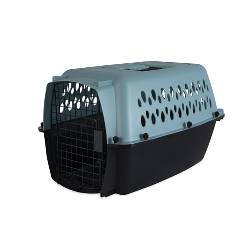 Petmate Fashion Vari Dog Kennel - Portable Crate for Pets 10-20 lbs - Airline-Friendly Pet Carrier - Durable Plastic Shell - For Home and Travel - Made in USA - 24 Inches - Light Blue