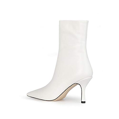 LEMUTISME Women's Trendy Snakeskin Booties Chic Pointed Toe Side Zip 3IN Stiletto High Heels Dress Fashion Ankle Boots For Office Party4