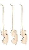 New Jersey Christmas Ornament New Jersey State Pride Gifts Wooden Christmas Ornaments 3-Piece Bundle