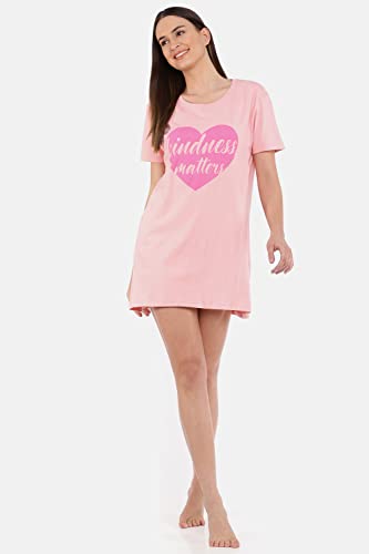 Image of 9shines Label Cotton Plus Size Long T-Shirt Tunic | Hip Covering Regular Top Nightwear| Sleepshirt Lounge wear for Women with Pocket (M-7XL)