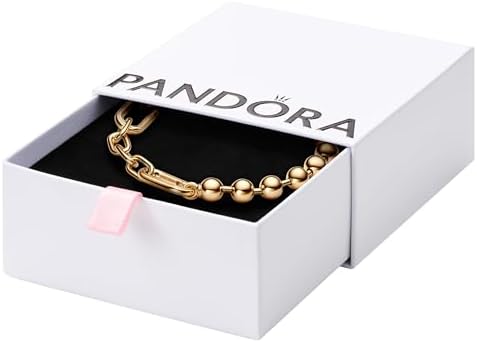 PANDORA Metal Bead & Link Chain Bracelet - Compatible ME Charms -...