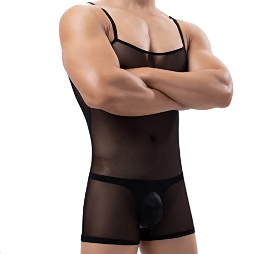 Mesh One Piece Men Women Lingerie Bodysuit