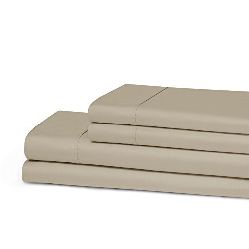 Superior C300TW SHAMBG - Juego de sábanas (100% algodón, 300 Hilos, Antimicrobiano), Canela, Twin XL