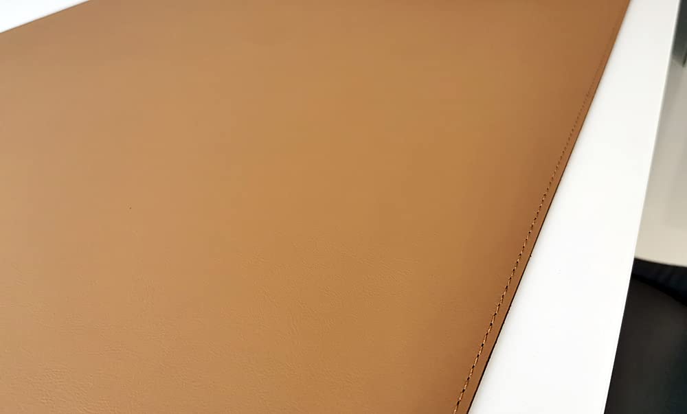Schreibtischunterlage Echt Leder Rindsleder 90cm x 50cm Beige