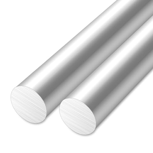 Image of 2 Inch Solid Aluminum Rod, Long 13 inch Aluminum Round Stock, 6061 T6 Aluminum Round Bar for Industry Construction, DIY Crafts, New Lathe Bar