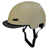 キャプテンスタッグ(CAPTAIN STAG) 自転車 ヘルメット 中学生～大人用 ソフトシェル Lサイズ 頭囲54～60cm未満 バイザー付き SG規格 マットベージュ Cabeza Y-6496