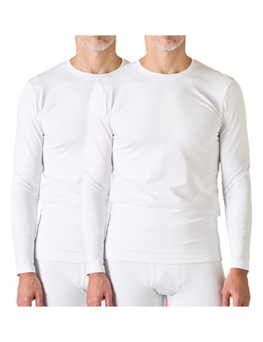 LAPASA Herren Innenfleece Thermo Unterhemd, Thermounterwäsche Oberteil Funktionsunterwäsche Warm M09, Weiß (2 Pack Oberteile), L LAPASA Herren Innenfleece Thermo Unterhemd, Thermounterwäsche Oberteil Funktionsunterwäsche Warm M09, Weiß (2 Pack Oberteile), L