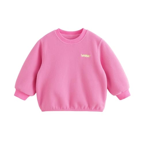 marc & janie Boys Girls Long Sleeve Crew Neck Sweatshirts Simple Embroidered Shirts Light Pullover Tops 241155