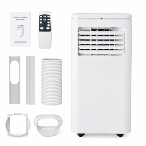 Image of 10,000 BTU Portable Air Conditioners, 4-in-1 Modes Up to 450 Sq.Ft., Portable AC Unit with Cool, Fan, Dehumidifier, Sleep, 24H Timer, Remote & Installation Kit, for Bedroom