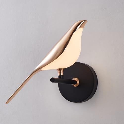 Image of Bird Wall Sconce, Fun Wall Light with Acrylic Shade, LED Birds Wall Lamp, Art Deco Wall Mount Lamp for Bedroom, Stairway, Corridor (1 Light)