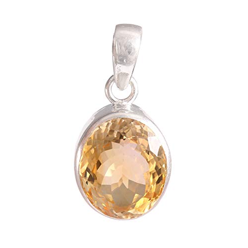Pendentif d'usure de fête en argent 925 et citrine, le cadeau idéal