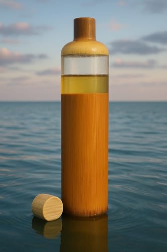 Image of bamboo water bottle 750ml, BPA-Free, Leakproof, Ideal for Gym, Office, and Travel