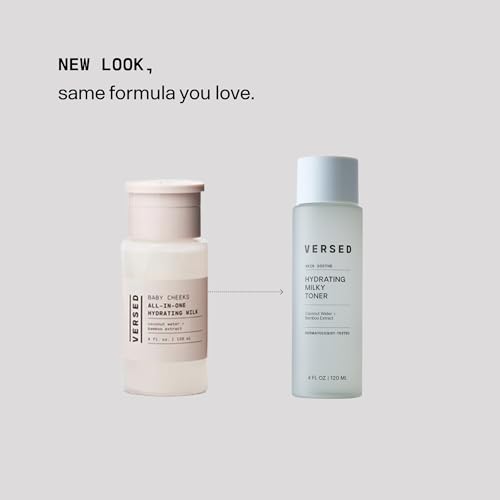 Image of Versed Skin Soothe Hydrating Milky Toner for Face - Nourishing Coconut Water with Algae & Bamboo Extracts - Helps Restore Skin's Natural pH Balance (Skin Soothe - 4 Fl Oz (Pack of 1))