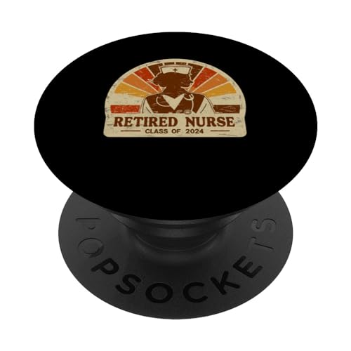Retired Nurse Class of 2024 Vintage Hospital Retirement PopSockets Swappable PopGrip Retired Nurse Class of 2024 Vintage Hospital Retirement PopSockets Swappable PopGrip
