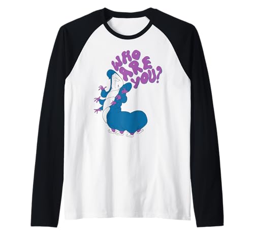 Disney Alice In Wonderland Caterpillar Who Are You Raglan Baseball Tee - image 1