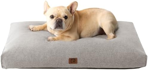 EHEYCIGA Shredded Memory Foam Dog Beds for Medium Dogs, Orthopedic Dog Bed for Crate with Washable Removable Cover, Pet Bed Dog Mattress Dog Pillow