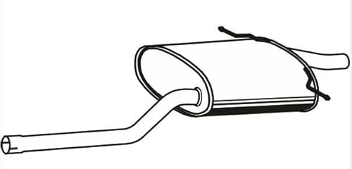 VEGAZ Rear silencer MOS-308 rear Schrägheck (R56) Cabrio (R57) 1390 mm