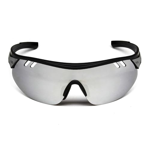 Boombah Auspex Premier Sunglasses Black/Charcoal/Reflective Silver