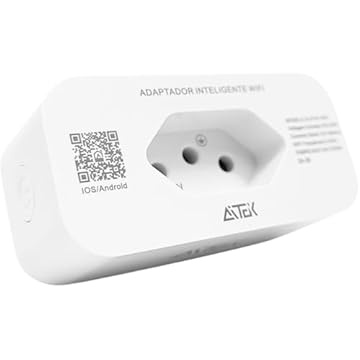Tomada Inteligente Wi-Fi 10A Bivolt - Controle por Aplicativo Alexa Google Assistente Compatível Android IOS