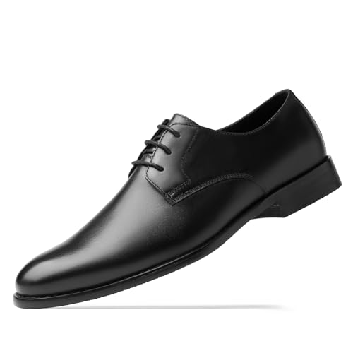 HEEZ Men's Genuine Leather Wingtip Oxford Dress Shoes