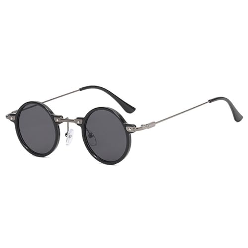 Small Round Sunglasses Men Women, Vintage Punk Circle Style Metal Frame Hippie Sun Glasses UV400 Lens2