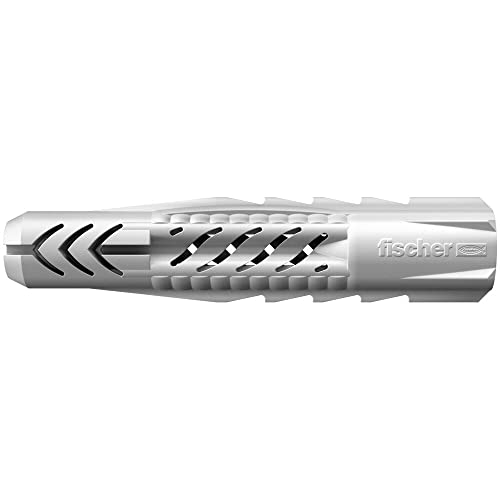 fischer Universaldübel UX 8 x 50 Schachtel mit 100 Nylondübeln Allzweckdübel ohne Rand für optimalen Halt bei Befestigungen in Beton Gipskarton Kalksand-Lochstein uvm.