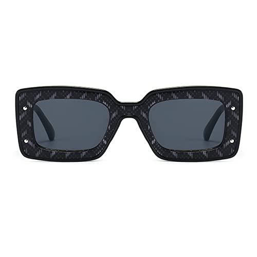 Image of Fashion Square Sunglasses For Women Men Rivet Decoration Luxury Ladies Sun Glasses UV400 Shades Lady Leopard Eyewear