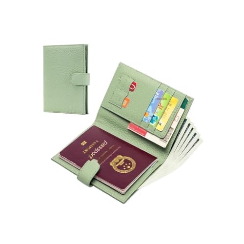 passport wallet Portafoglio da viaggio con portapassaporto pelle di mucca con tasca con cerniera porta carte portafoglio bifold bloccabile per portare le tue di uomini e don